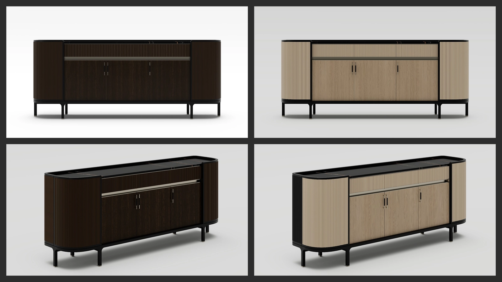 Lüks dolap 3D render görüntüsü