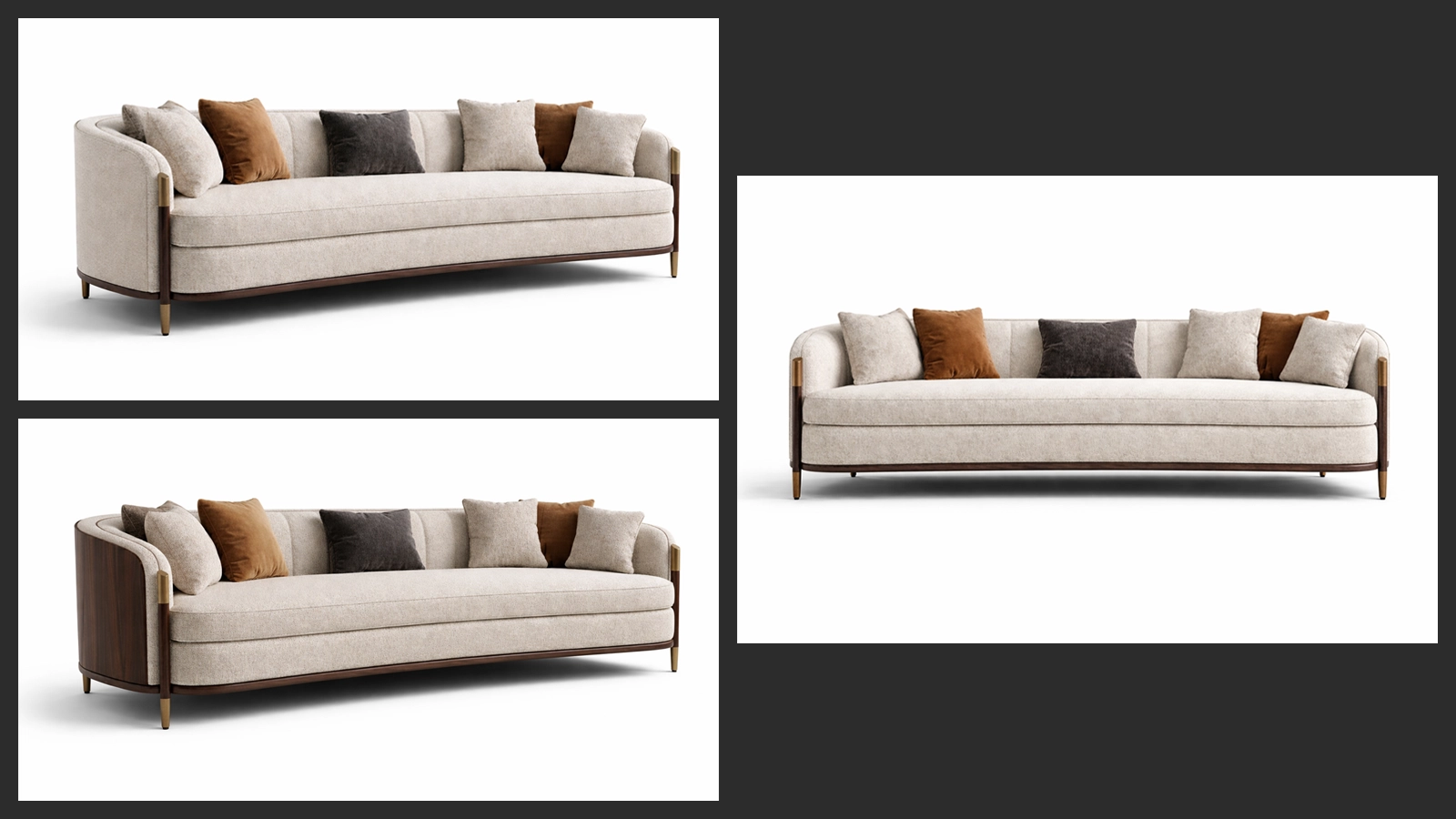 Postmodern kanepe 3D render görüntüsü